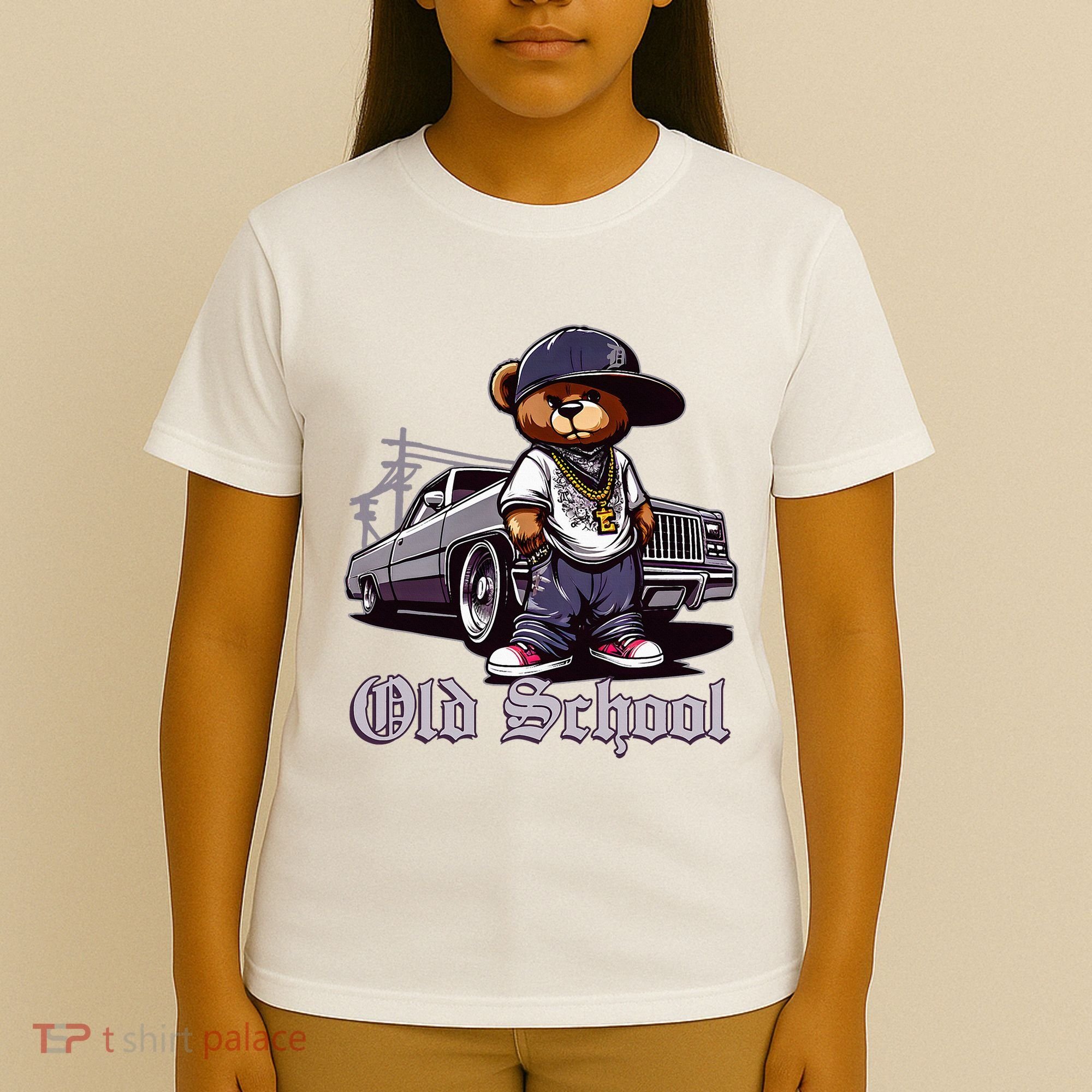 Old School Hip Hop Teddy Bear Lowrider Chicano Culture Cute T-Shirt