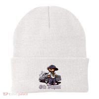 Old School Hip Hop Teddy Bear Lowrider Chicano Culture Cute Beanie thumb 0