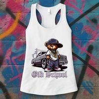 Old School Hip Hop Teddy Bear Lowrider Chicano Culture Cute Women's Tank Top thumb 3