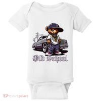 Old School Hip Hop Teddy Bear Lowrider Chicano Culture Cute Baby Bodysuit thumb 0