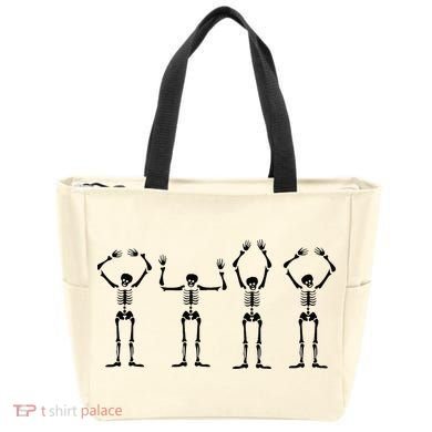 OHIO Skeleton Halloween Funny Ohio State Tote Bag