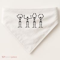 OHIO Skeleton Halloween Funny Ohio State USA-Made Doggie Bandana thumb 0