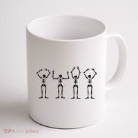 OHIO Skeleton Halloween Funny Ohio State Coffee Mug thumb 1
