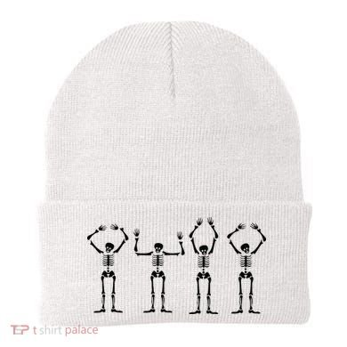 OHIO Skeleton Halloween Funny Ohio State Beanie