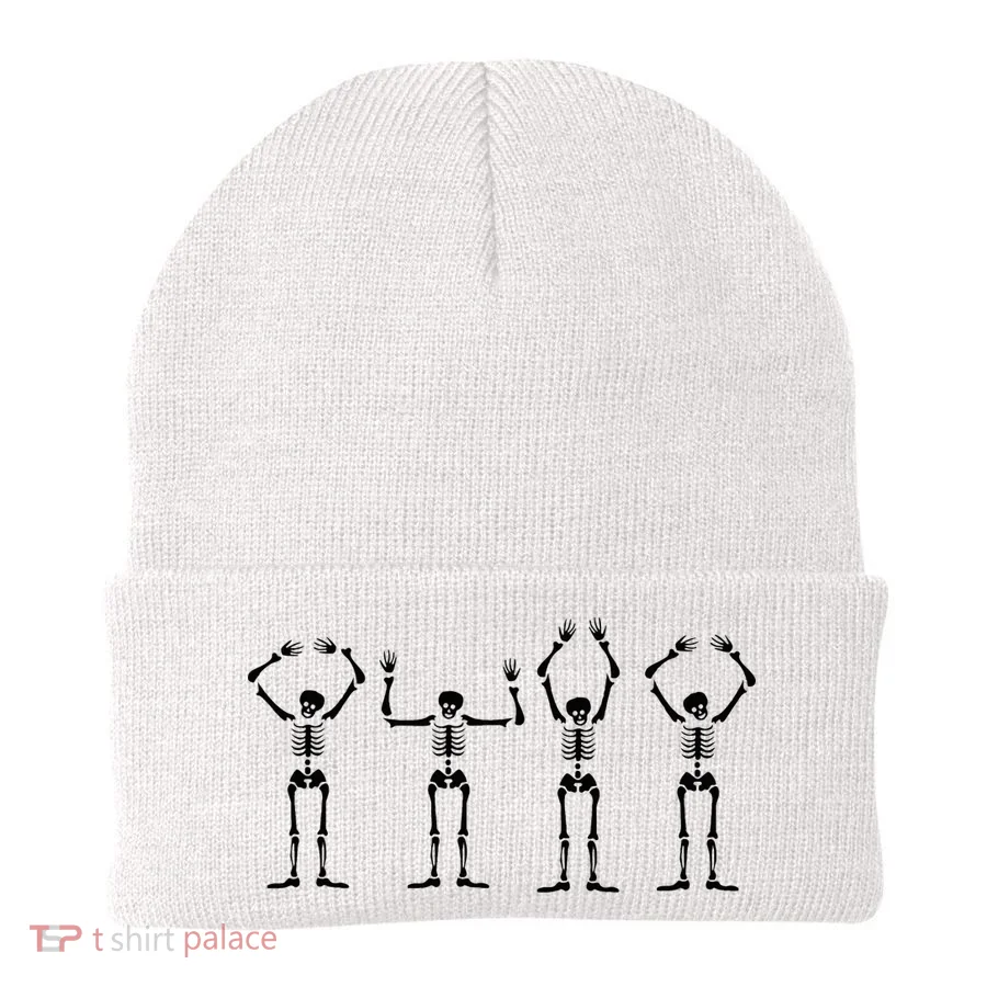 OHIO Skeleton Halloween Funny Ohio State Beanie