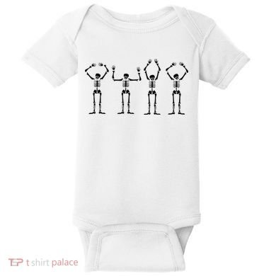 OHIO Skeleton Halloween Funny Ohio State Baby Bodysuit