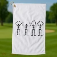 OHIO Skeleton Halloween Funny Ohio State Golf Towel thumb 1