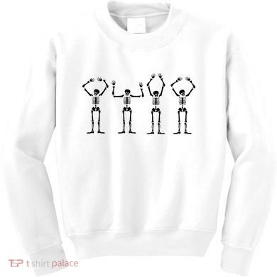 OHIO Skeleton Halloween Funny Ohio State Kids Sweatshirt