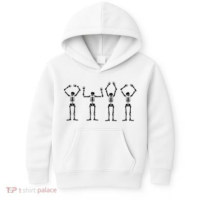 OHIO Skeleton Halloween Funny Ohio State Kids Hoodie