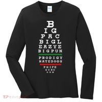 Old School Hip Hop Music Rap Legends Eye Chart 90s Hip Hop Women's Long Sleeve Shirt thumb 0