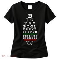 Old School Hip Hop Music Rap Legends Eye Chart 90s Hip Hop Women's T-Shirt thumb 0