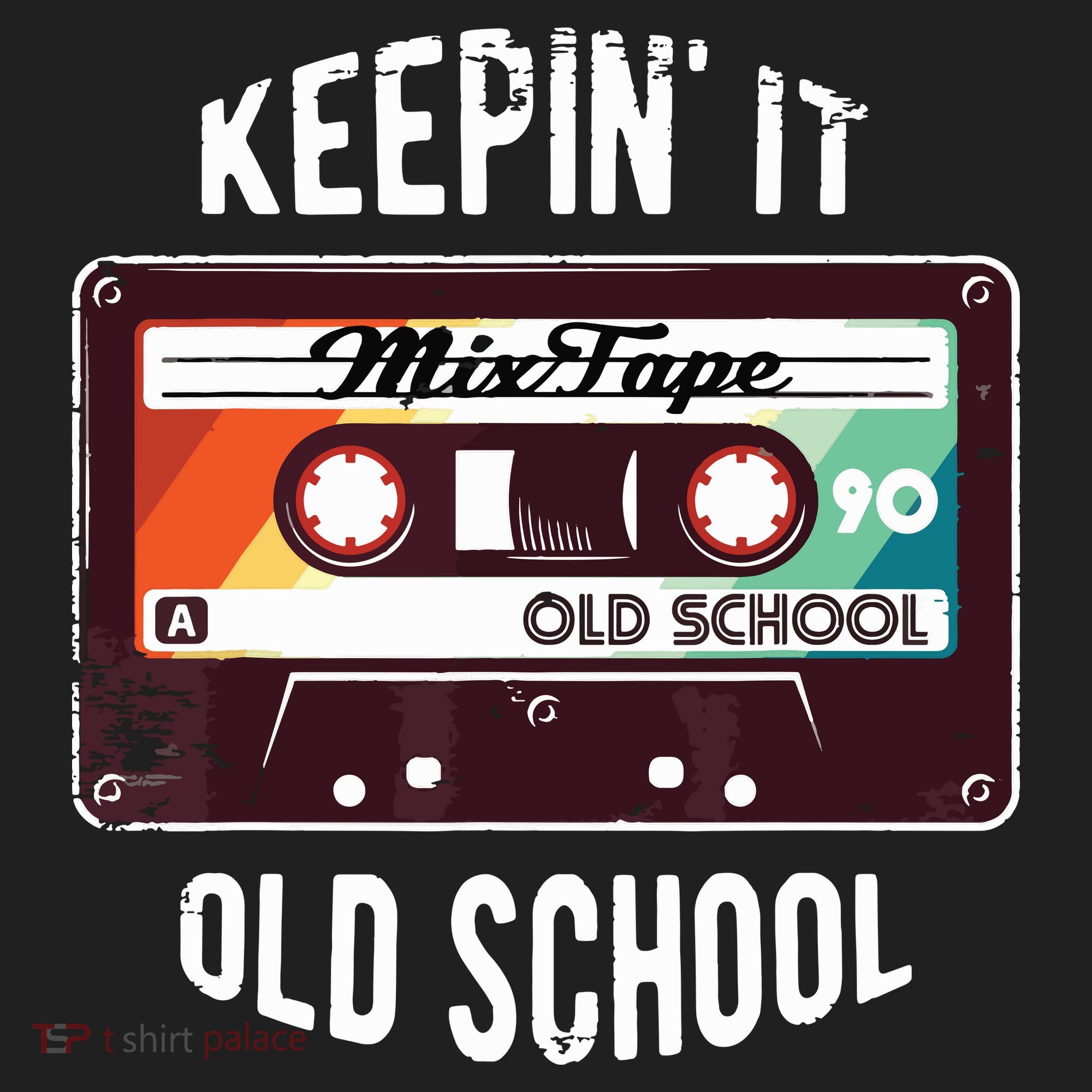 Old School Hip Hop 80s 90s Mixtape Graphic Sport-Tek Posi-UV Pro Polo