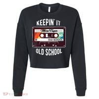 Old School Hip Hop 80s 90s Mixtape Graphic Cropped Pullover Crew thumb 0