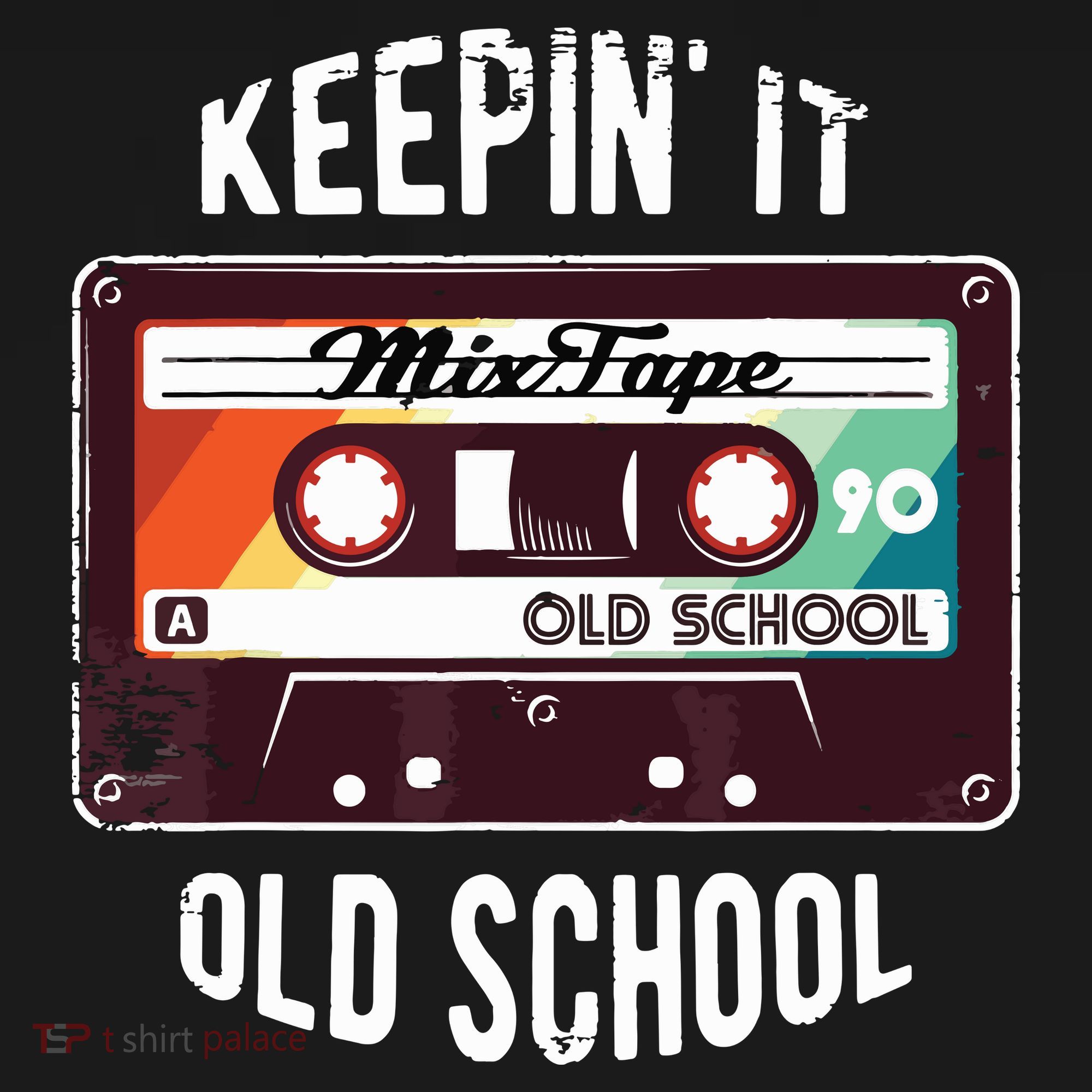 Old School Hip Hop 80s 90s Mixtape Graphic Cropped Pullover Crew