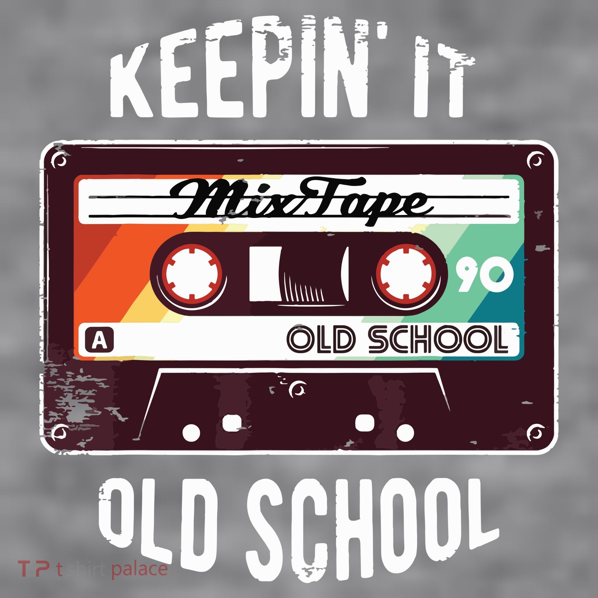 Old School Hip Hop 80s 90s Mixtape Graphic Women's Racerback Cropped Tank