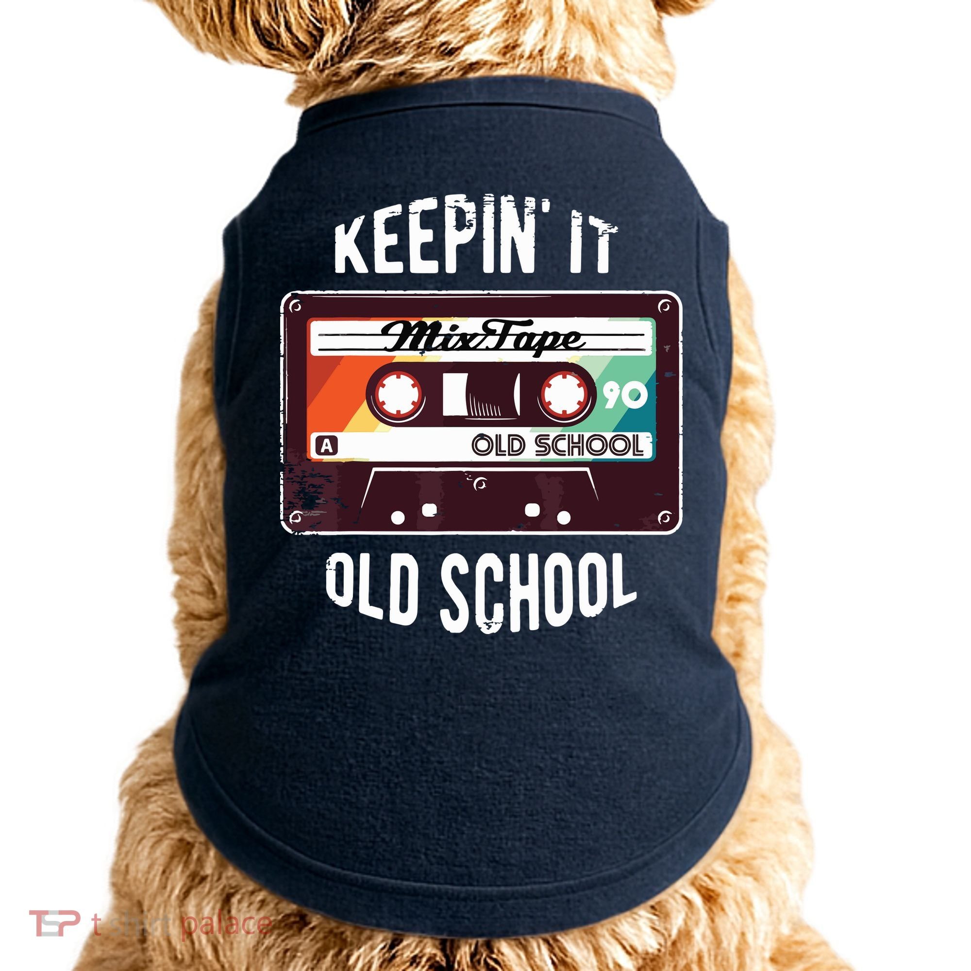 Old School Hip Hop 80s 90s Mixtape Graphic Doggie Tank