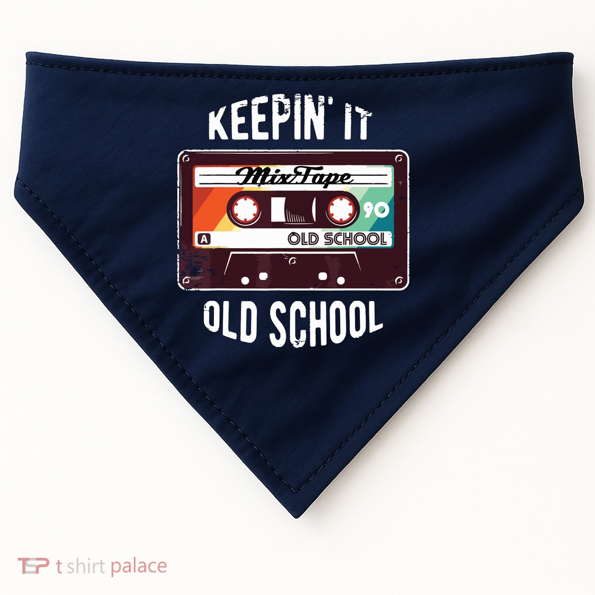 Old School Hip Hop 80s 90s Mixtape Graphic USA-Made Doggie Bandana