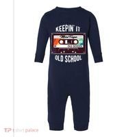 Old School Hip Hop 80s 90s Mixtape Graphic Infant Fleece One Piece thumb 0