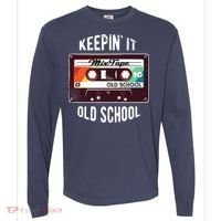 Old School Hip Hop 80s 90s Mixtape Graphic Comfort Colors Heavyweight Long Sleeve T-Shirt thumb 0
