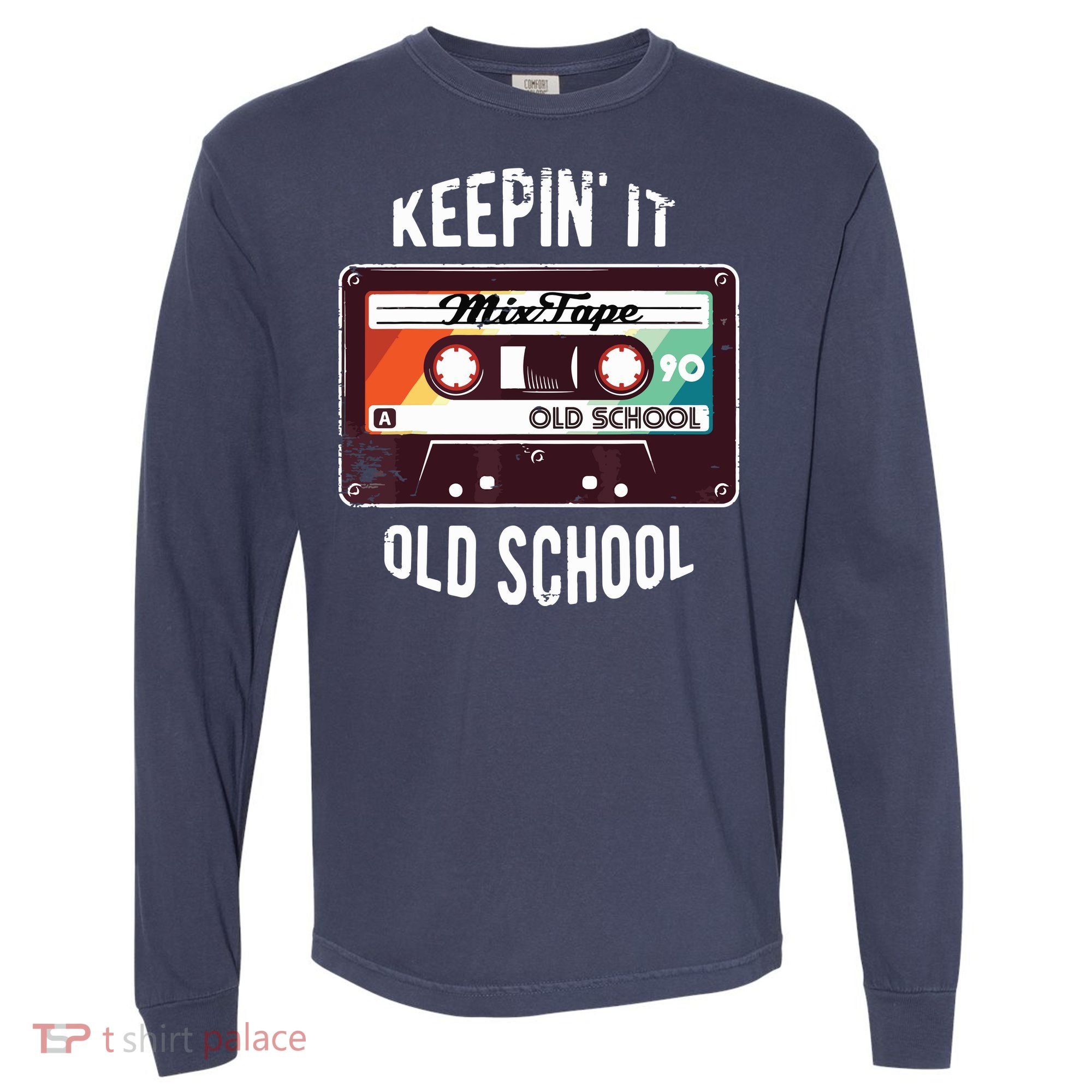Old School Hip Hop 80s 90s Mixtape Graphic Comfort Colors Heavyweight Long Sleeve T-Shirt