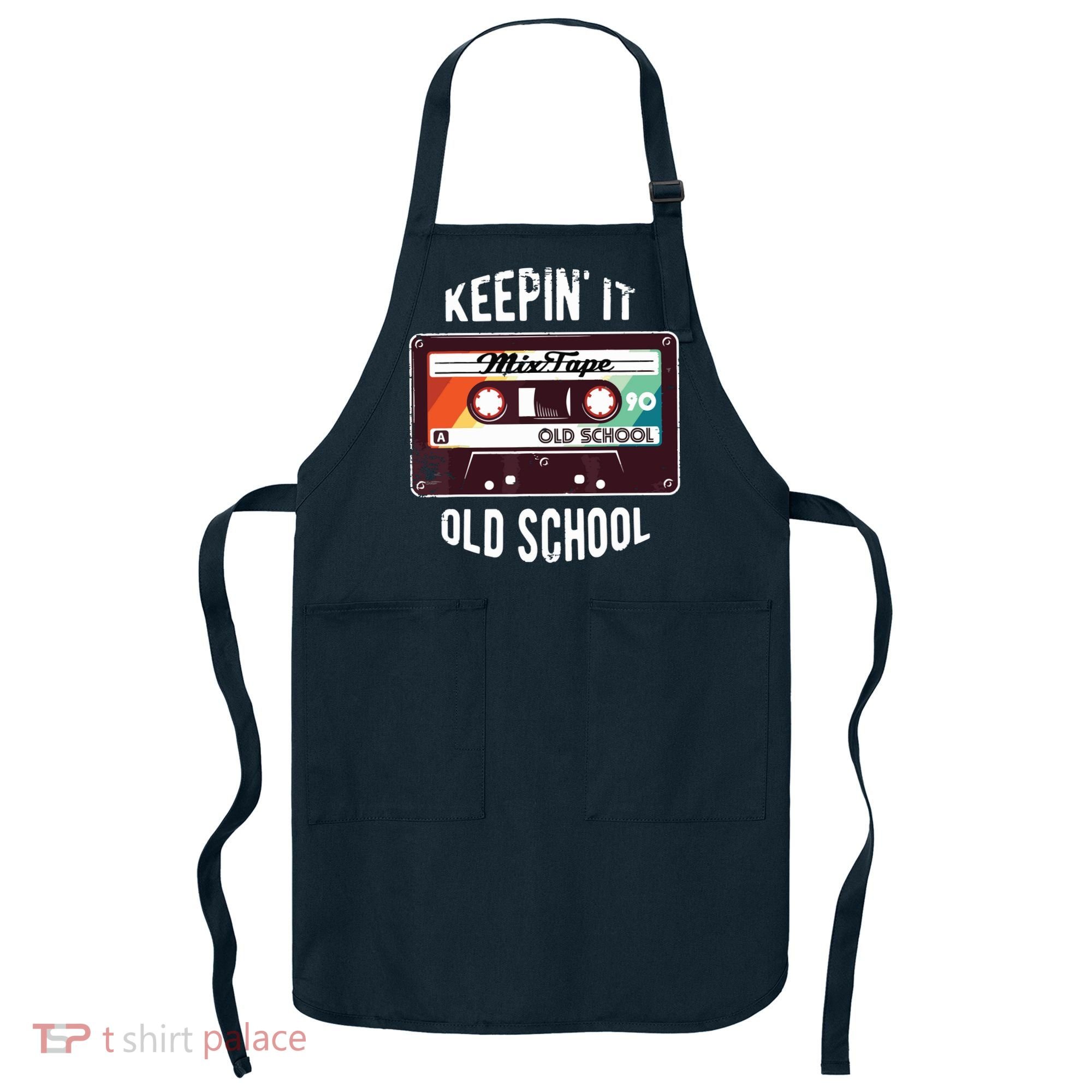 Old School Hip Hop 80s 90s Mixtape Graphic Apron