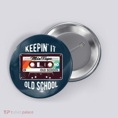 Old School Hip Hop 80s 90s Mixtape Graphic Button