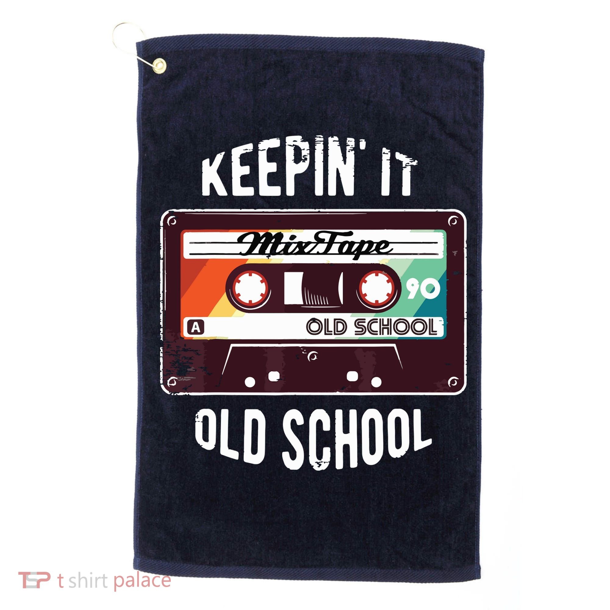 Old School Hip Hop 80s 90s Mixtape Graphic Golf Towel