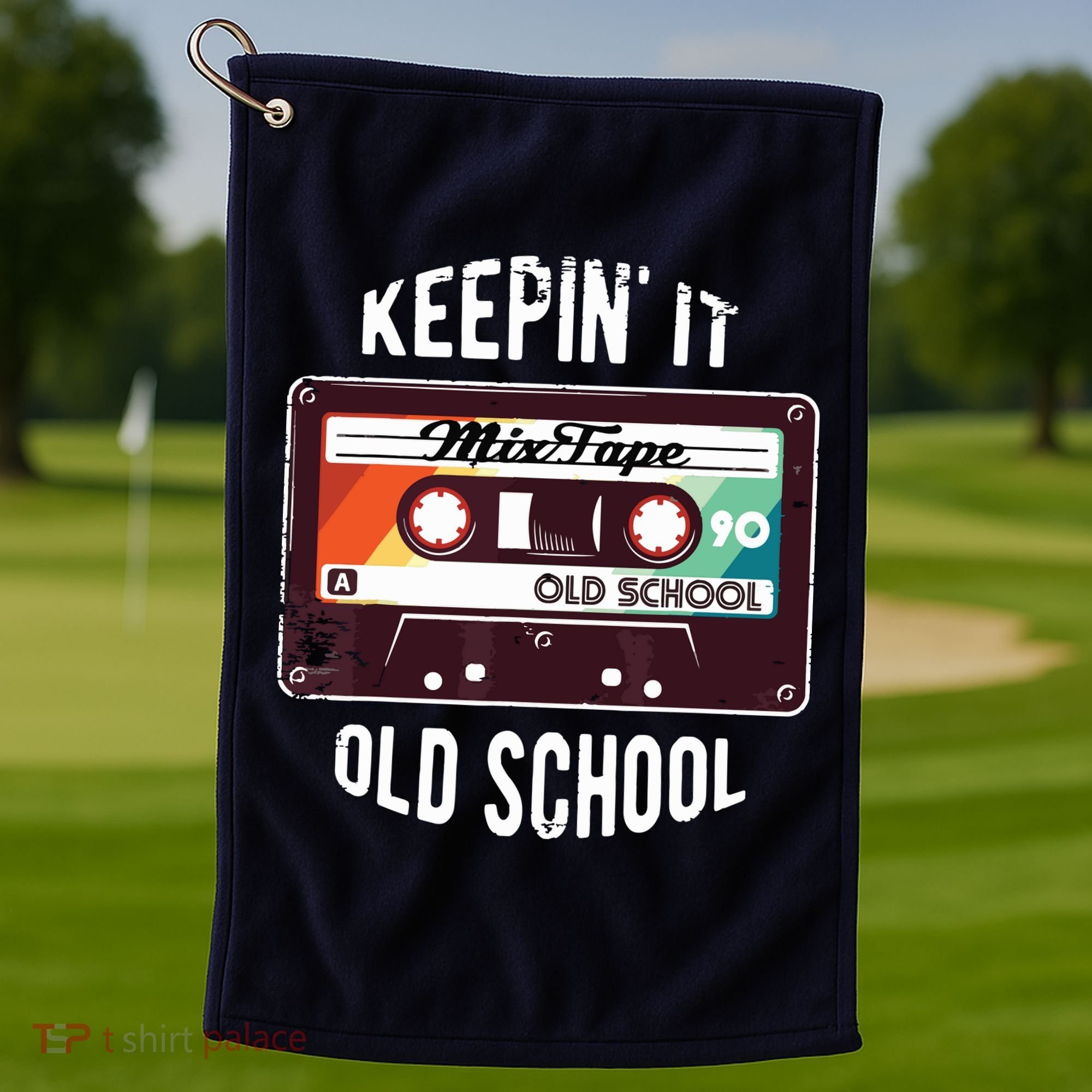 Old School Hip Hop 80s 90s Mixtape Graphic Golf Towel