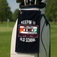 Old School Hip Hop 80s 90s Mixtape Graphic Golf Towel thumb 2