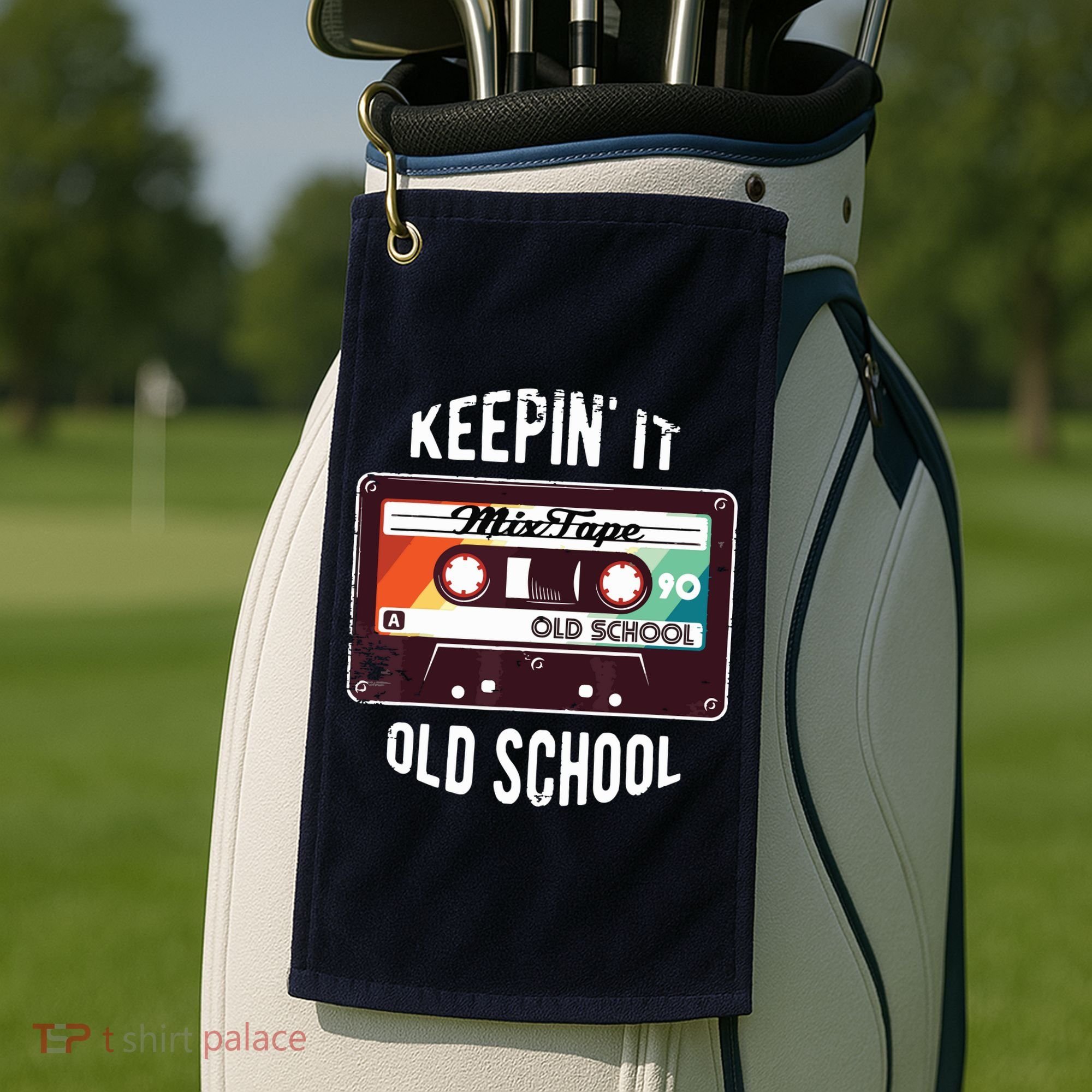 Old School Hip Hop 80s 90s Mixtape Graphic Golf Towel