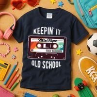 Old School Hip Hop 80s 90s Mixtape Graphic Kids T-Shirt thumb 3