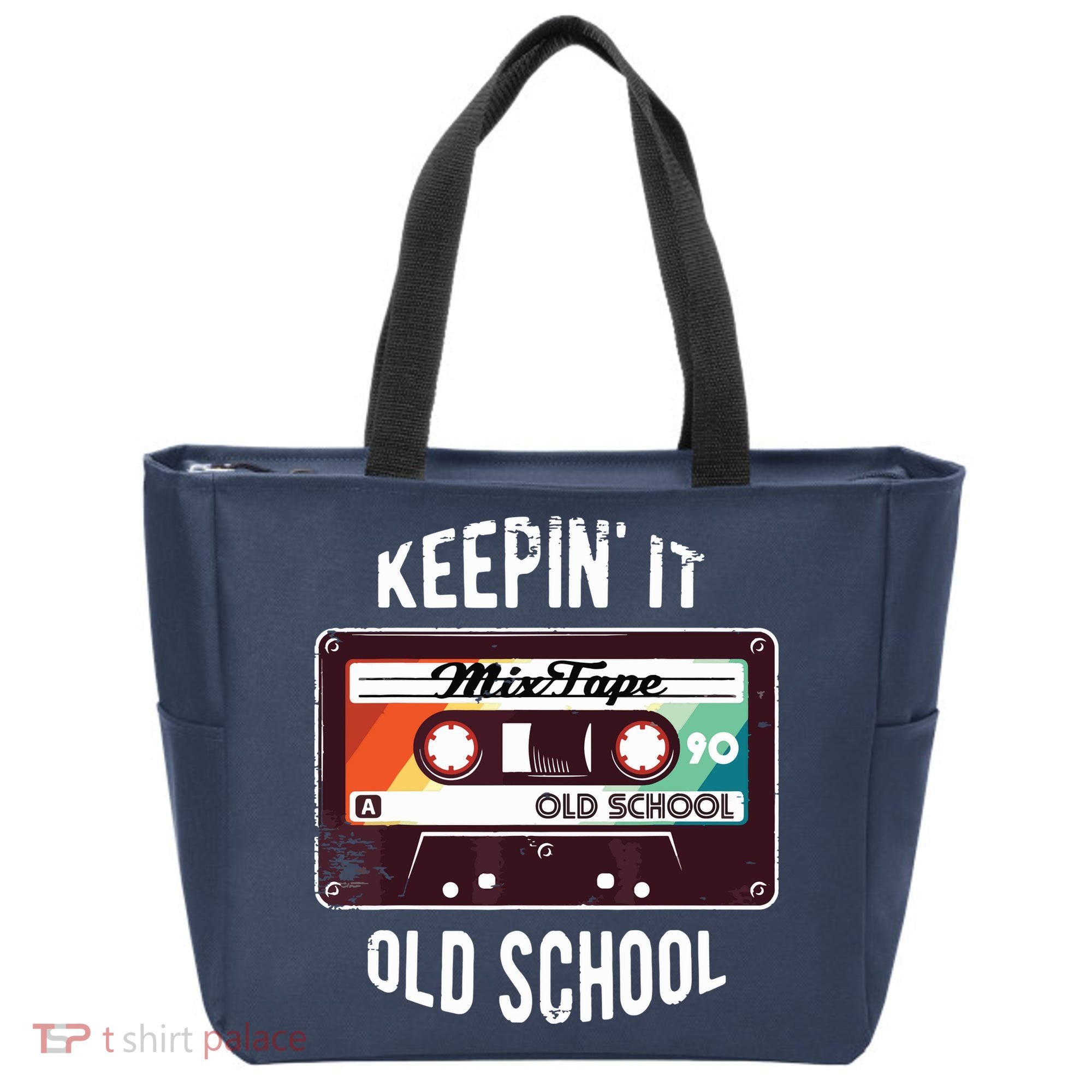Old School Hip Hop 80s 90s Mixtape Graphic Tote Bag