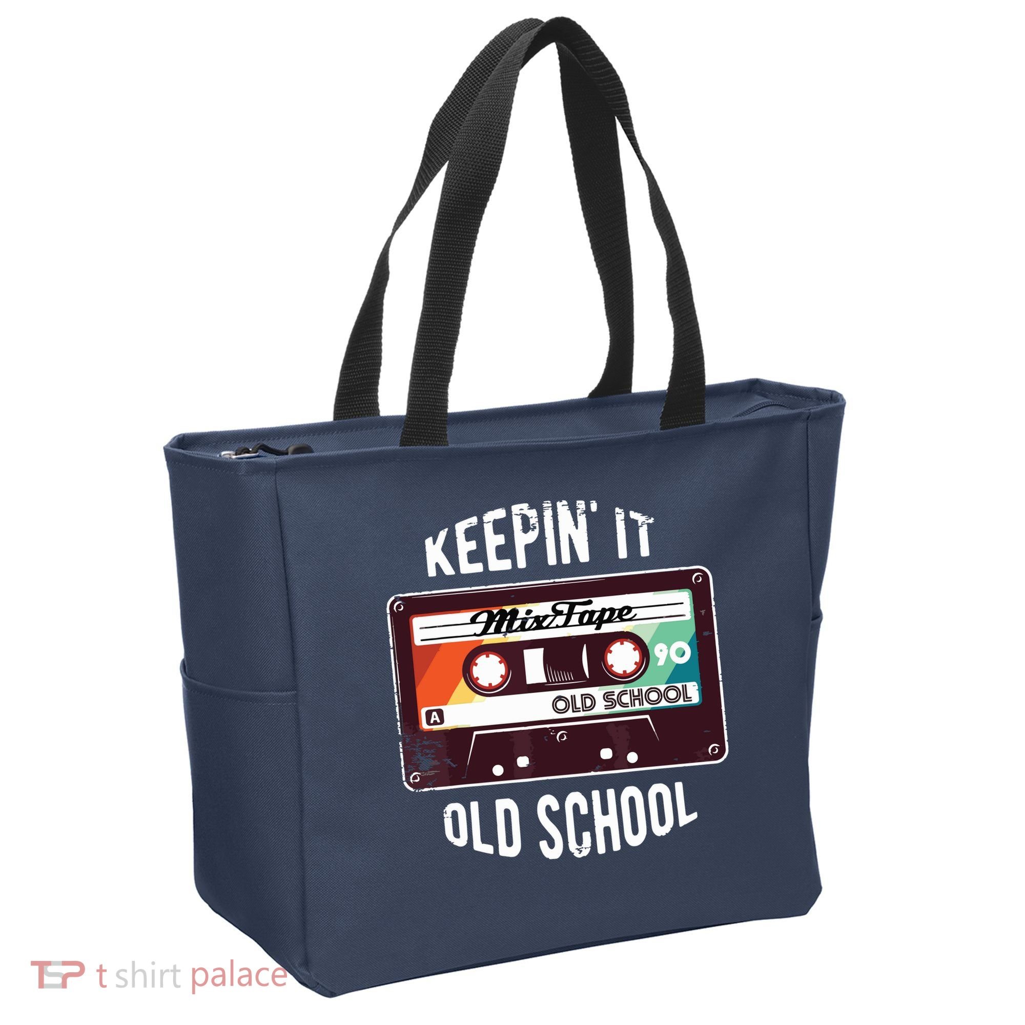 Old School Hip Hop 80s 90s Mixtape Graphic Tote Bag