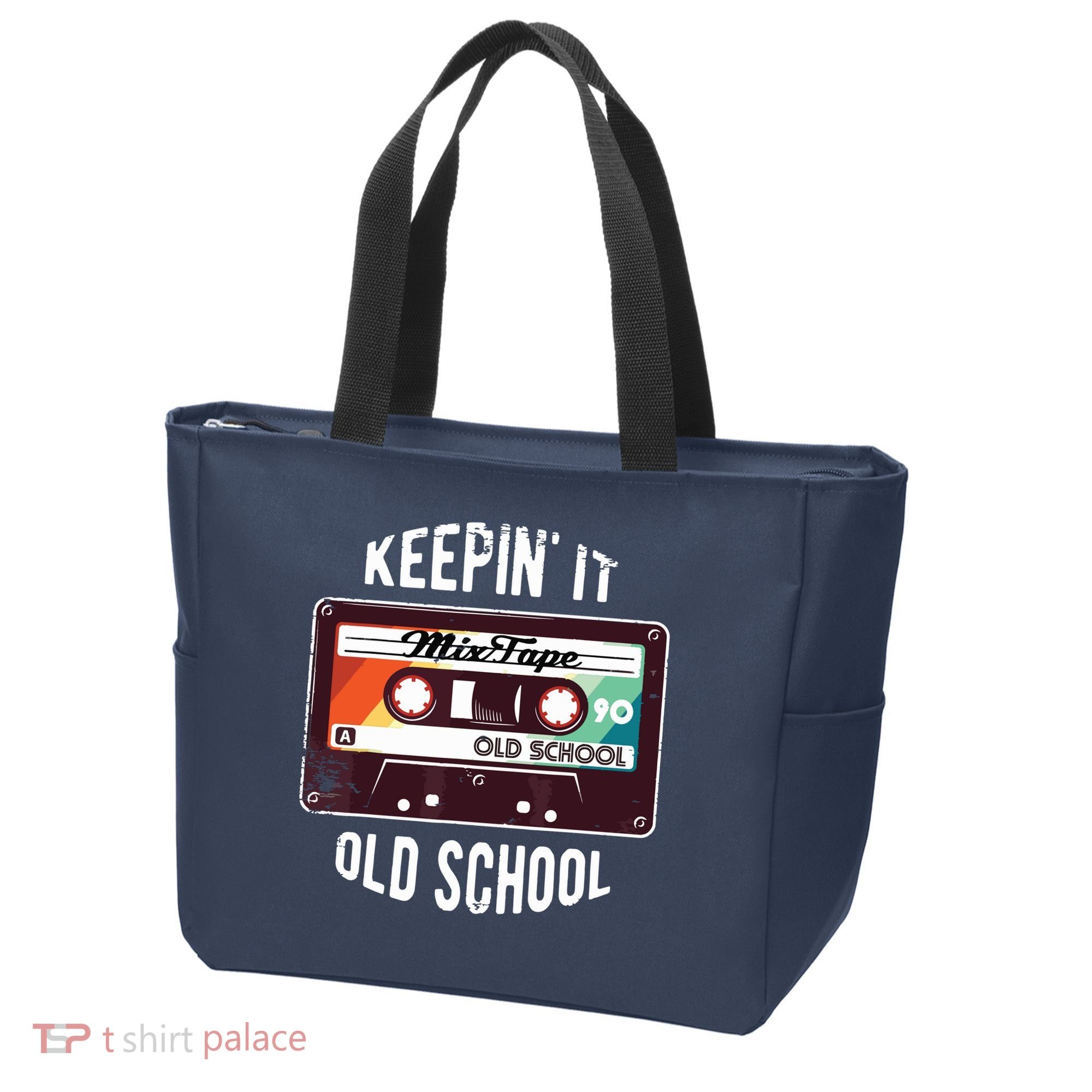 Old School Hip Hop 80s 90s Mixtape Graphic Tote Bag