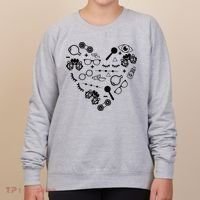 Optometry Symbols Heart Eyeglasses Spectacles Optician Life Women's Sweatshirt thumb 0