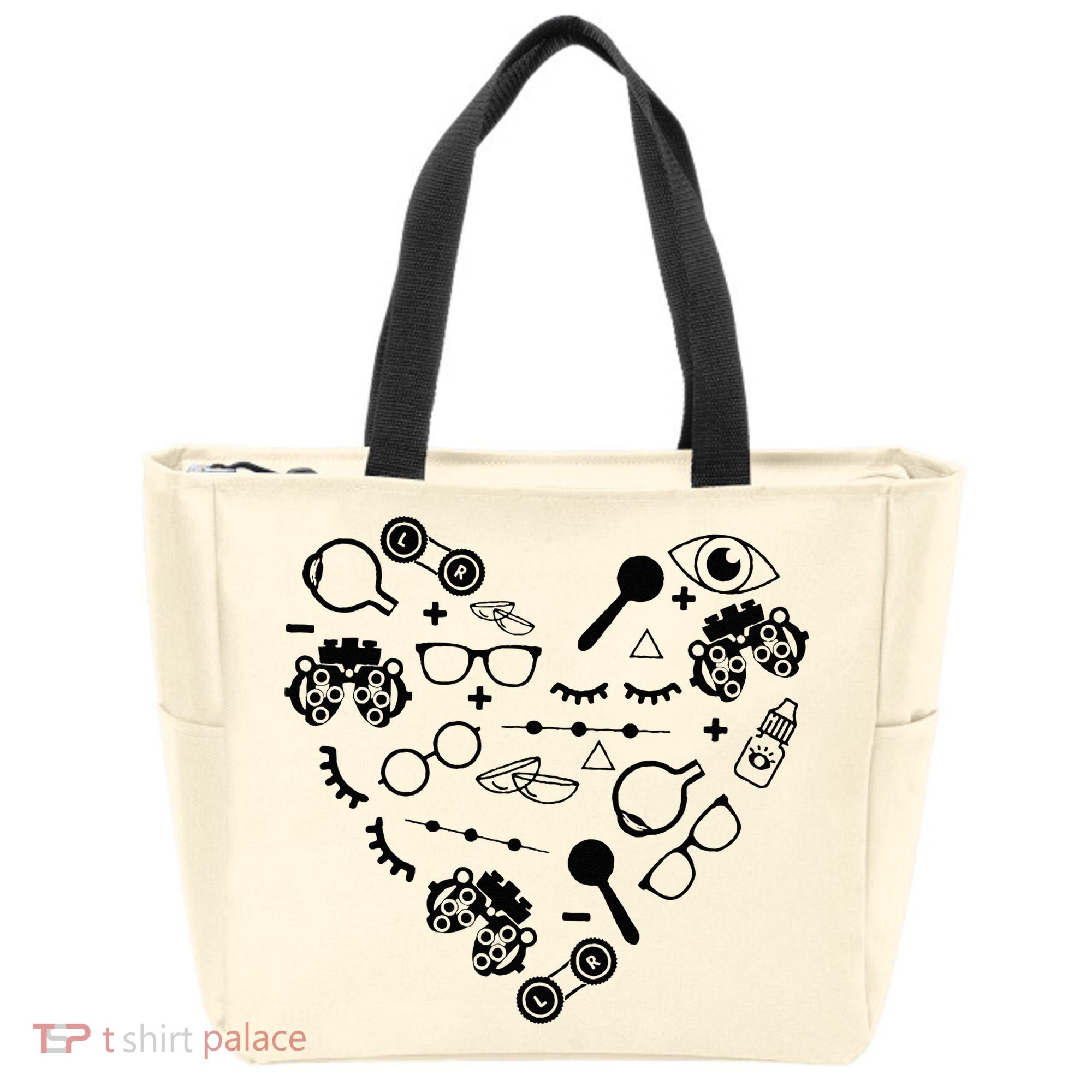 Optometry Symbols Heart Eyeglasses Spectacles Optician Life Tote Bag
