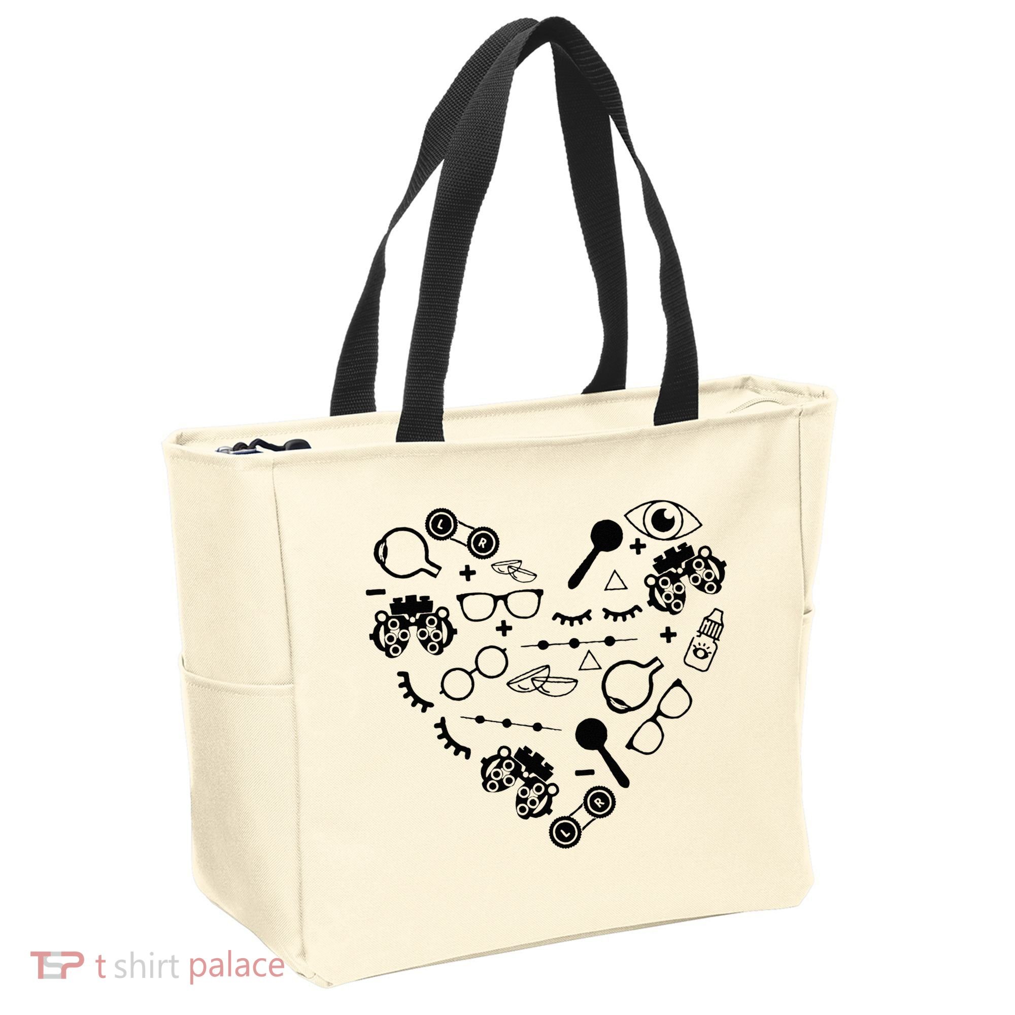 Optometry Symbols Heart Eyeglasses Spectacles Optician Life Tote Bag