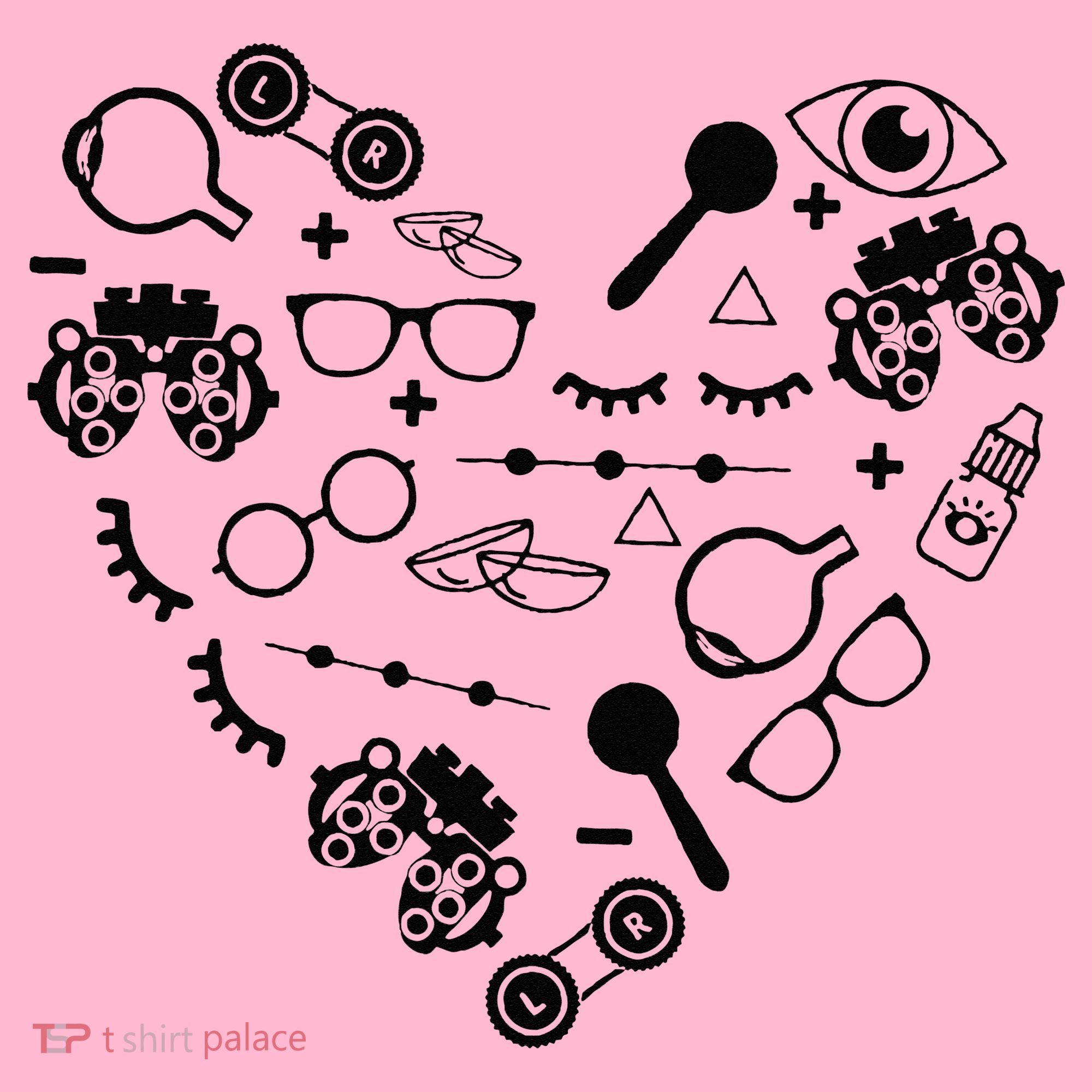 Optometry Symbols Heart Eyeglasses Spectacles Optician Life Coaster