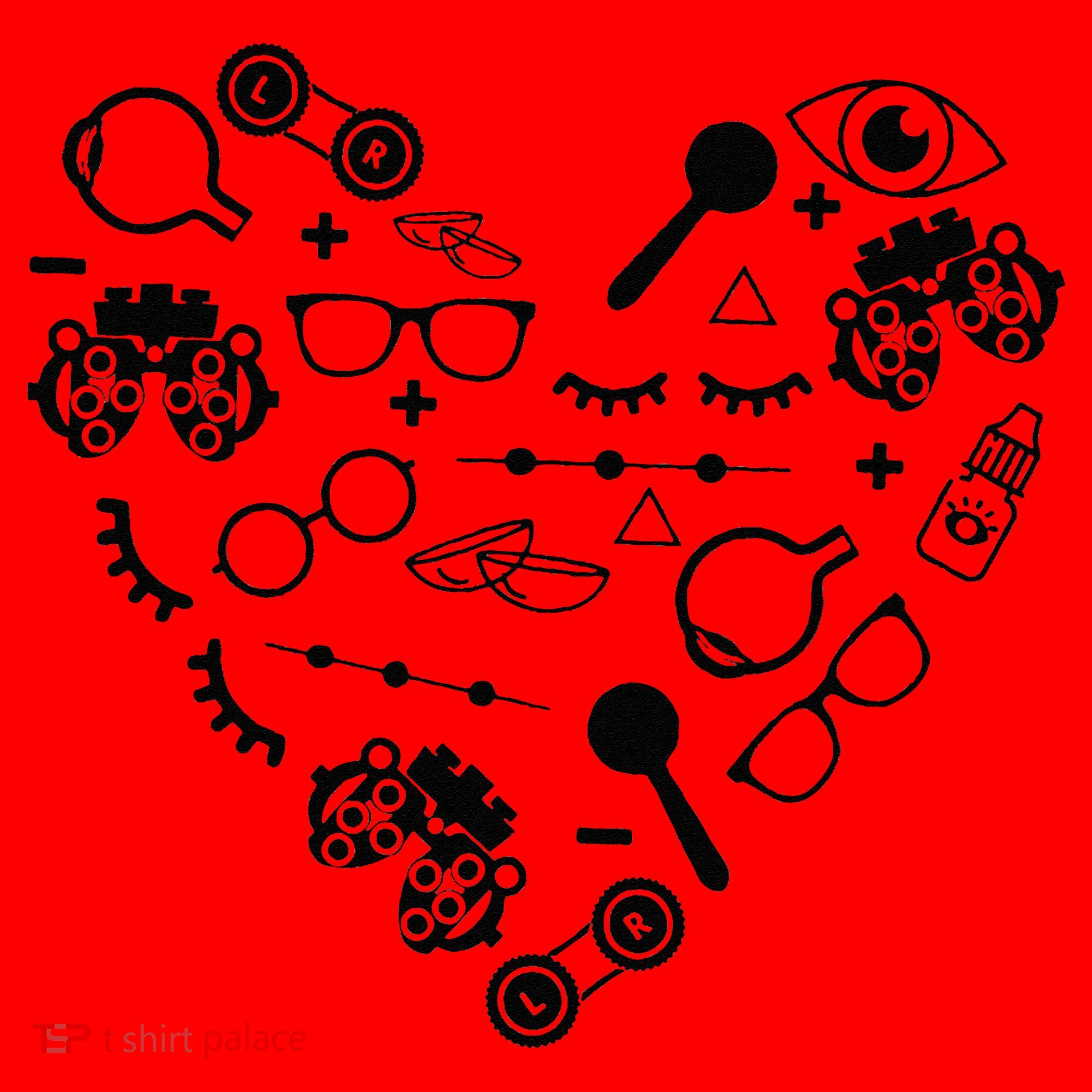 Optometry Symbols Heart Eyeglasses Spectacles Optician Life Santa Hat