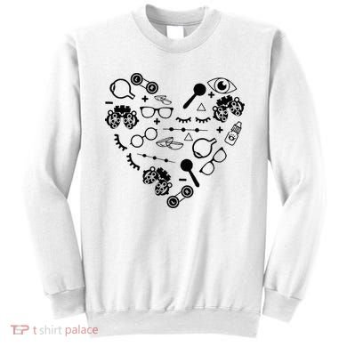 Optometry Symbols Heart Eyeglasses Spectacles Optician Life Sweatshirt