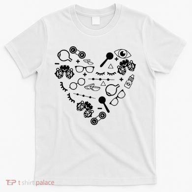 Optometry Symbols Heart Eyeglasses Spectacles Optician Life T-Shirt