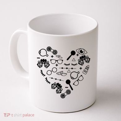 Optometry Symbols Heart Eyeglasses Spectacles Optician Life Coffee Mug