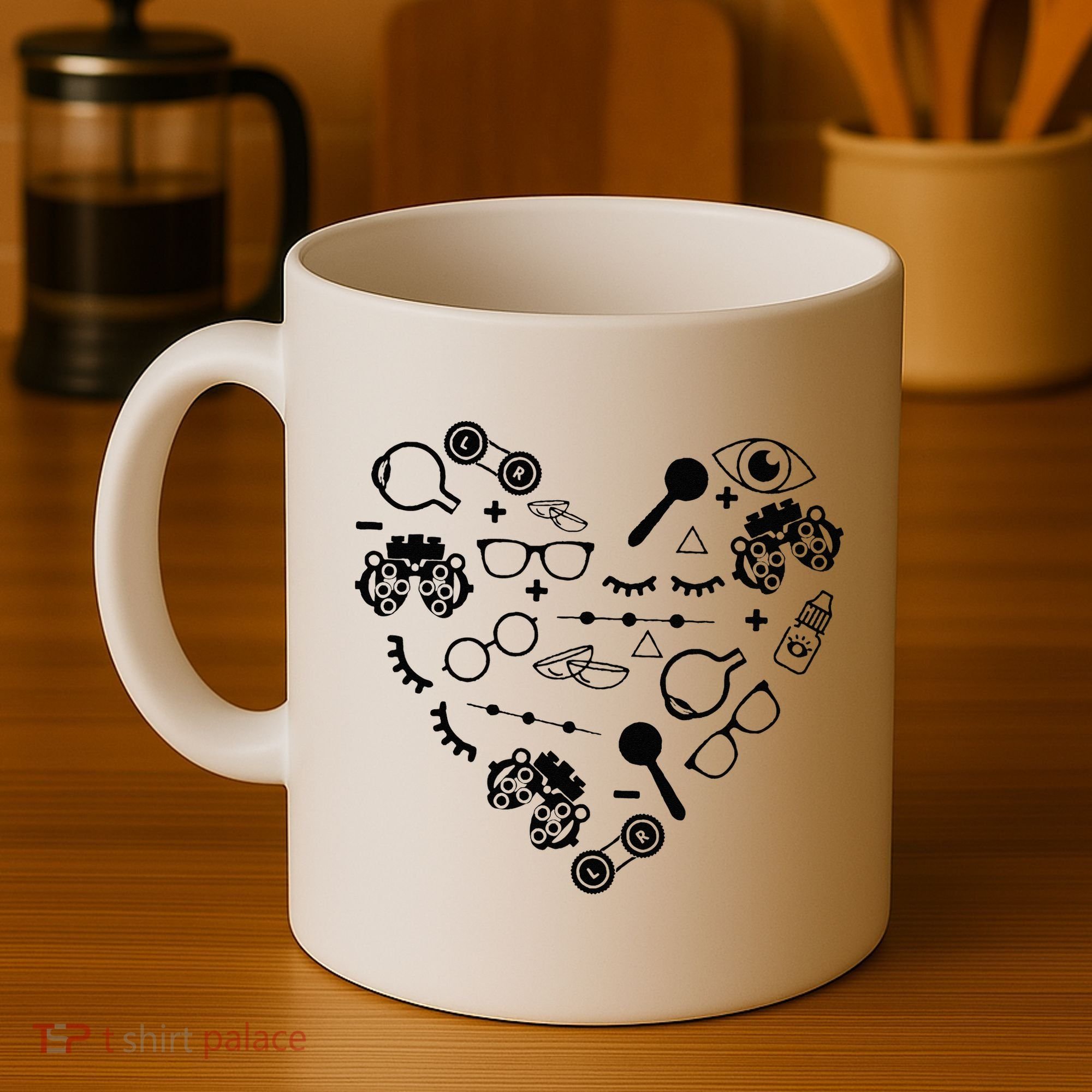 Optometry Symbols Heart Eyeglasses Spectacles Optician Life Coffee Mug