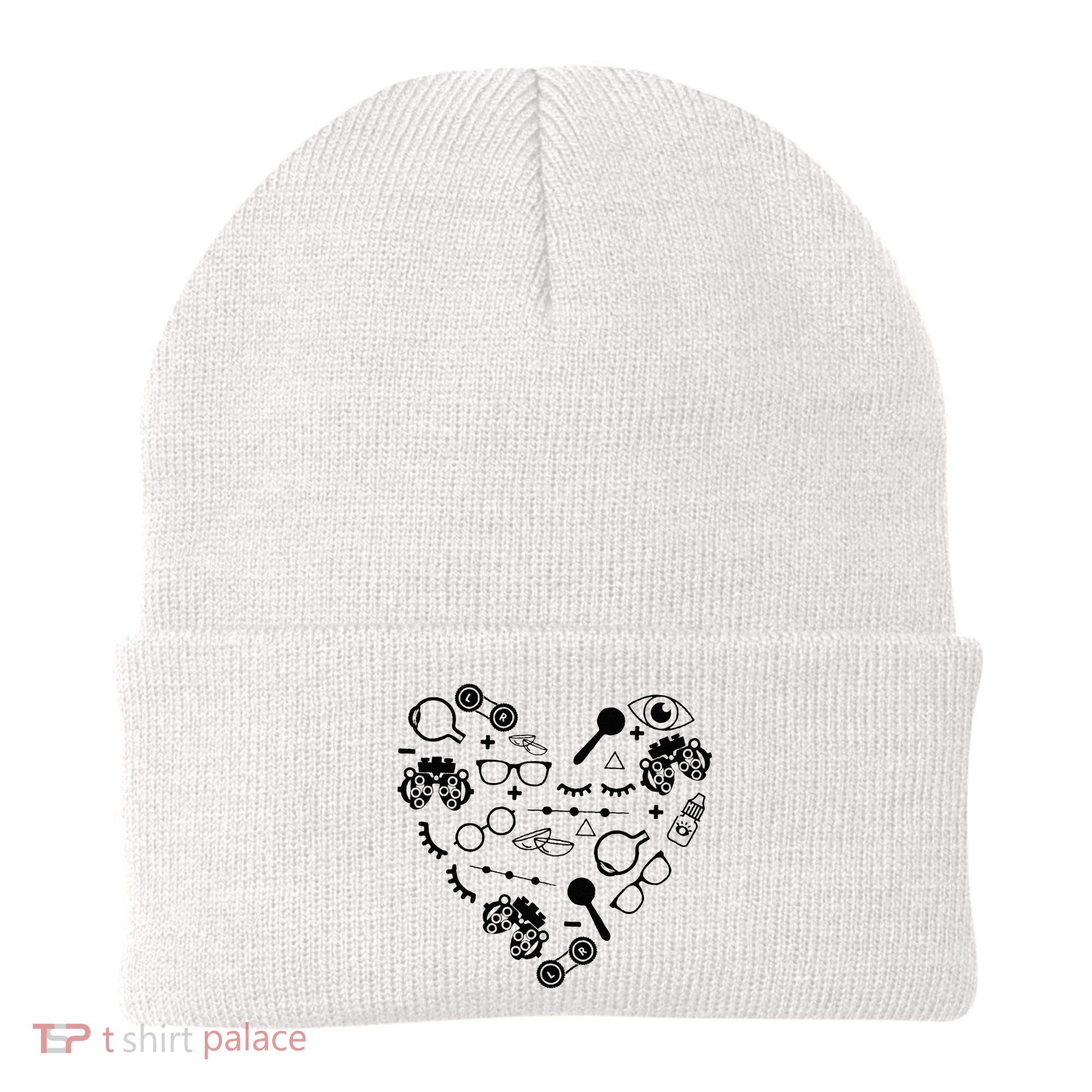Optometry Symbols Heart Eyeglasses Spectacles Optician Life Beanie