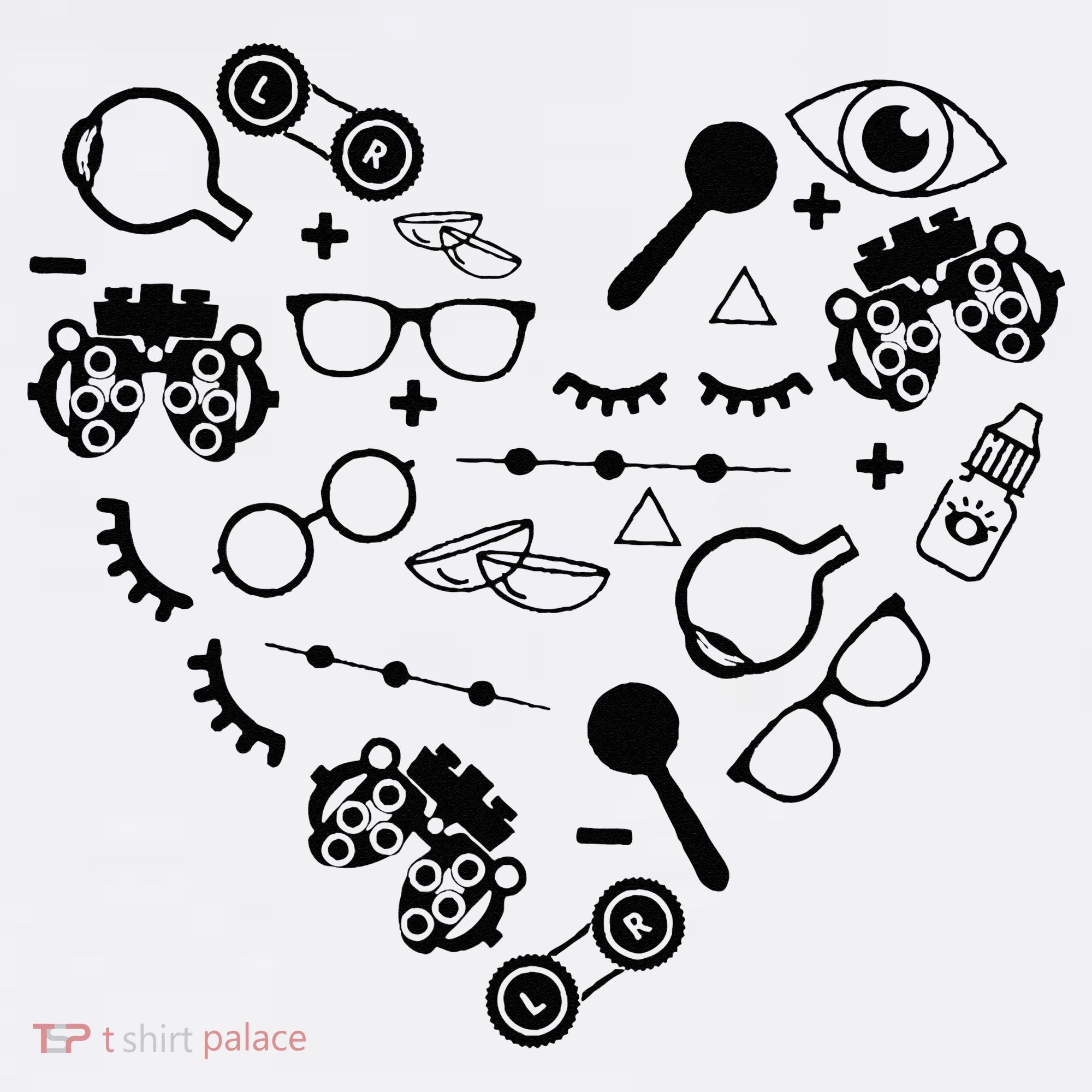 Optometry Symbols Heart Eyeglasses Spectacles Optician Life Women's Hoodie