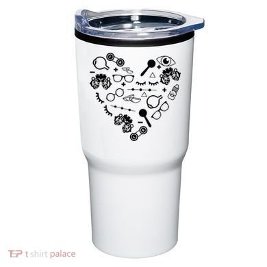 Optometry Symbols Heart Eyeglasses Spectacles Optician Life Tumbler