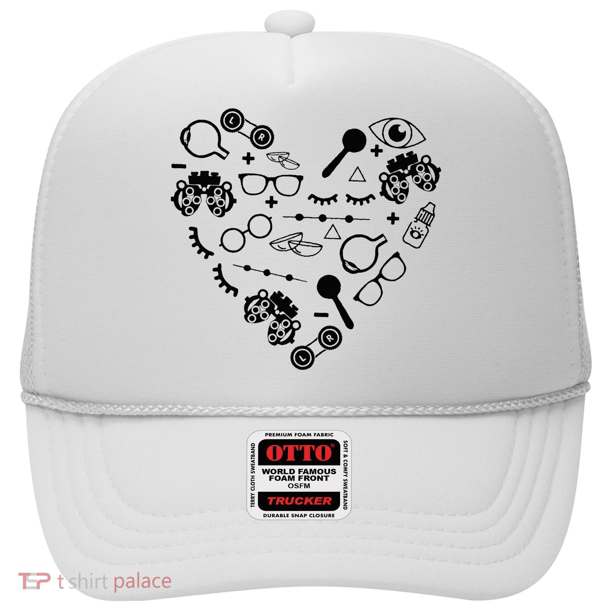 Optometry Symbols Heart Eyeglasses Spectacles Optician Life Hat