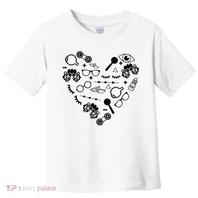 Optometry Symbols Heart Eyeglasses Spectacles Optician Life Toddler T-Shirt