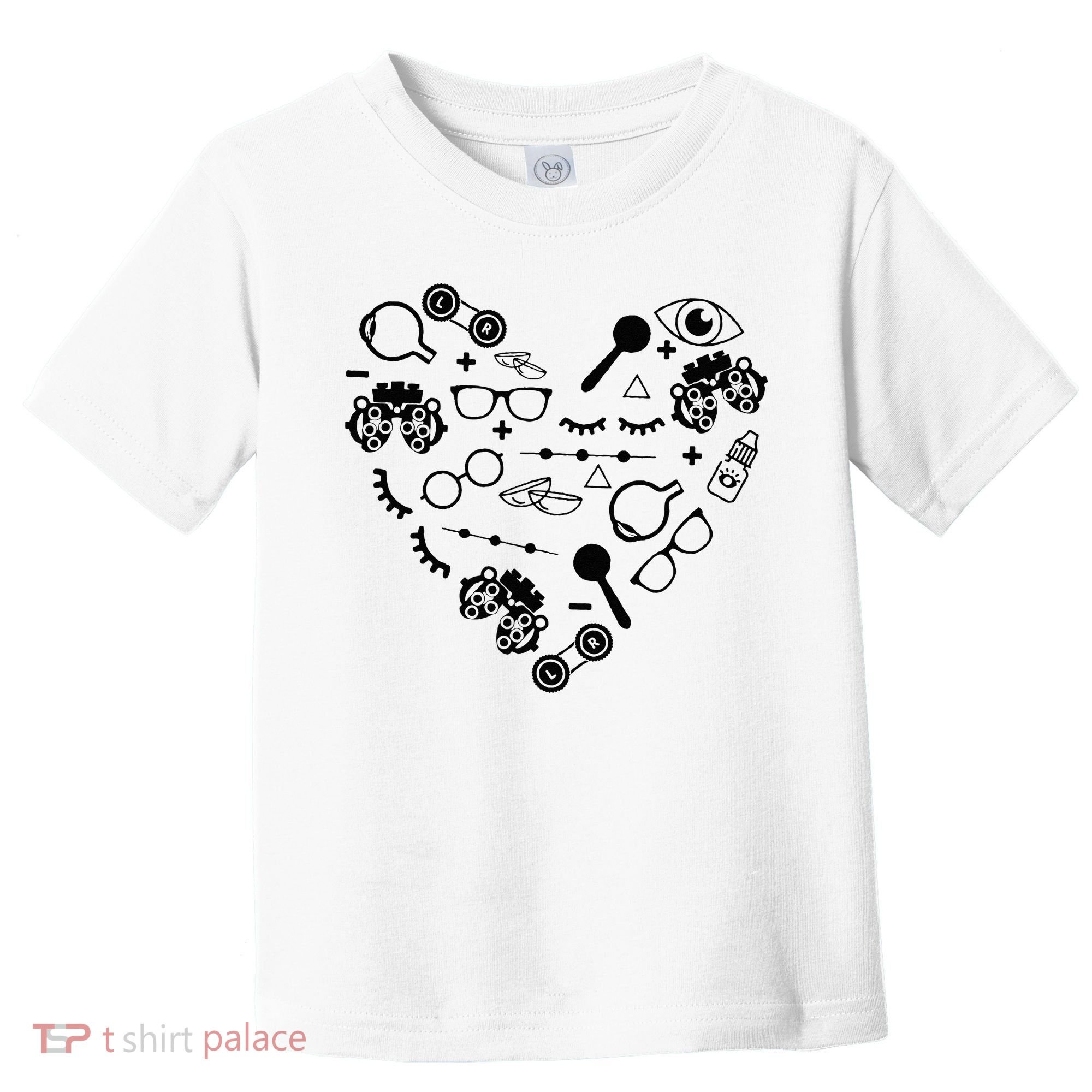 Optometry Symbols Heart Eyeglasses Spectacles Optician Life Toddler T-Shirt