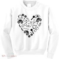 Optometry Symbols Heart Eyeglasses Spectacles Optician Life Kids Sweatshirt thumb 0